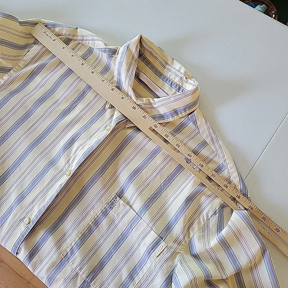 Victoria‎ Secret Pajama Sleep Shirt Large Cotton Striped Casual Lounge Preppy